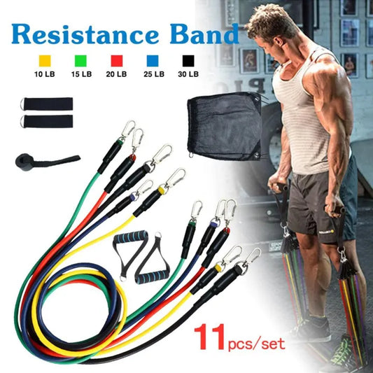 🔥 Premium 11-Piece Resistance Band Set