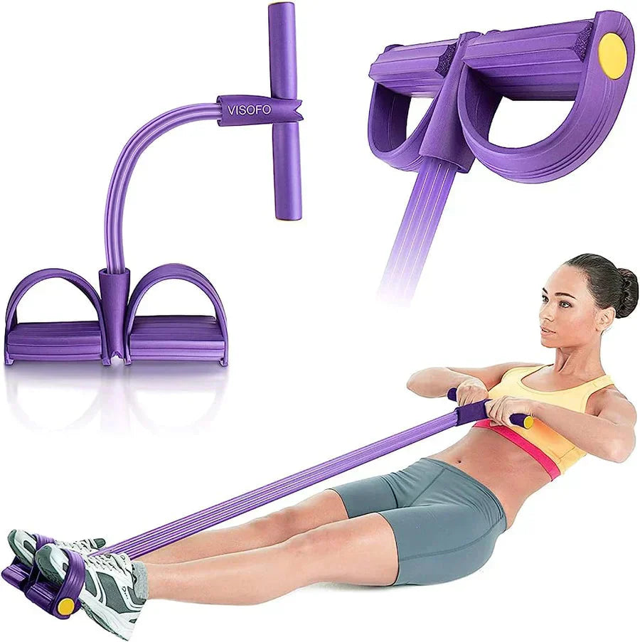 Premium Tummy Trimmer – Foot Pedal Resistance Band (Random Colors)